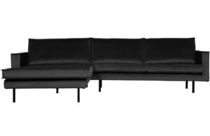 WOOOD Sametová rohová pohovka Raden 300 cm