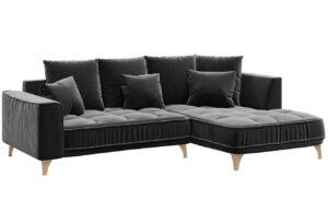 Devichy Sametová rohová pohovka Chloe 256 cm