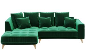 Devichy Sametová rohová pohovka Chloe 256 cm