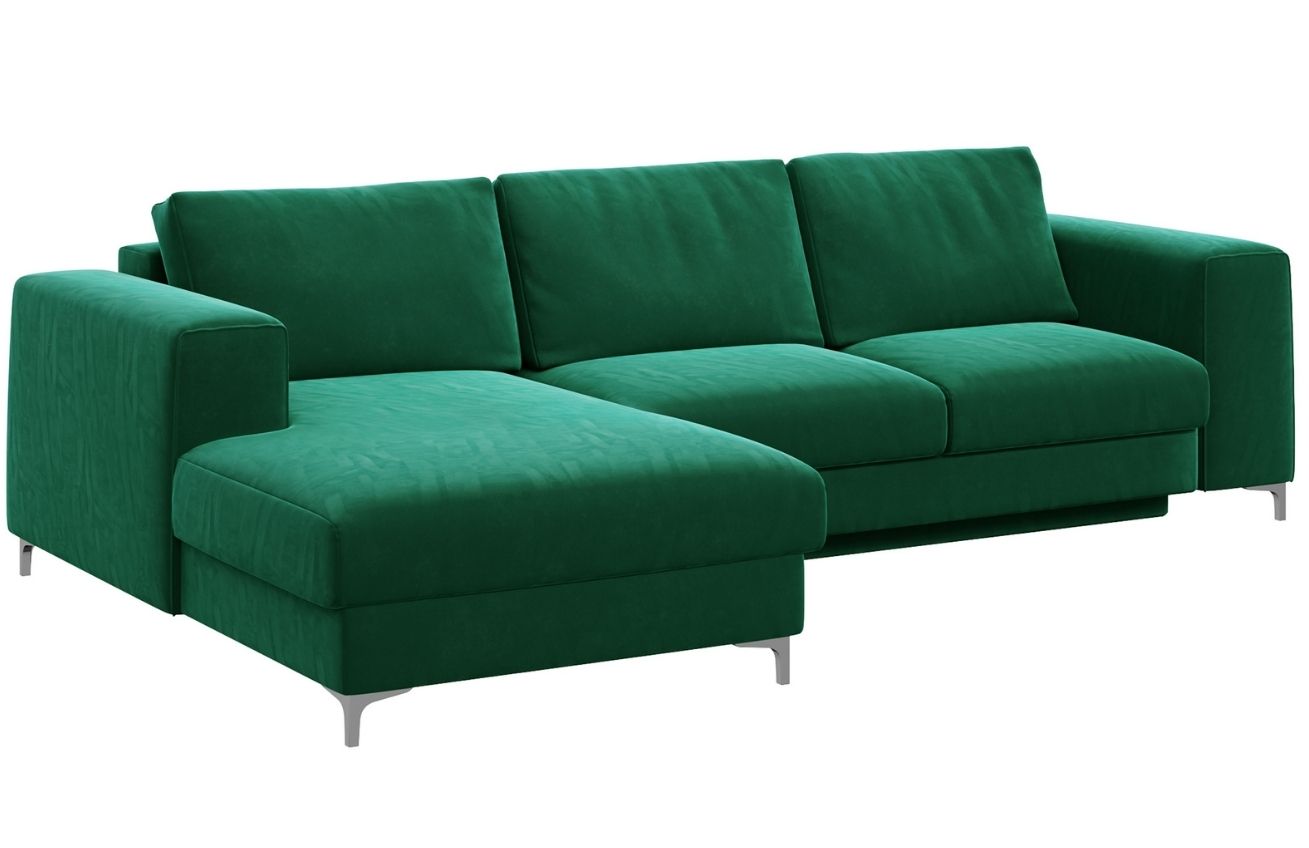 Devichy Sametová rozkládací pohovka Rothe 277 cm