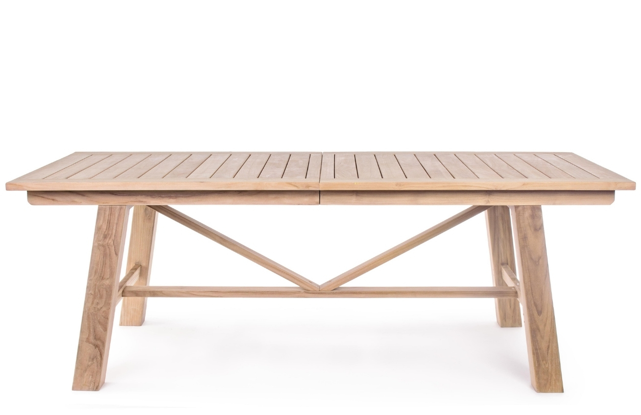 Bizzotto Teakový zahradní rozkládací jídelní stůl Maryland 220/300 x 100 cm