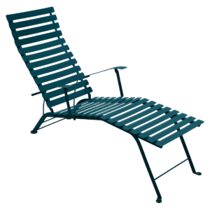 Modré kovové lehátko Fermob Bistro