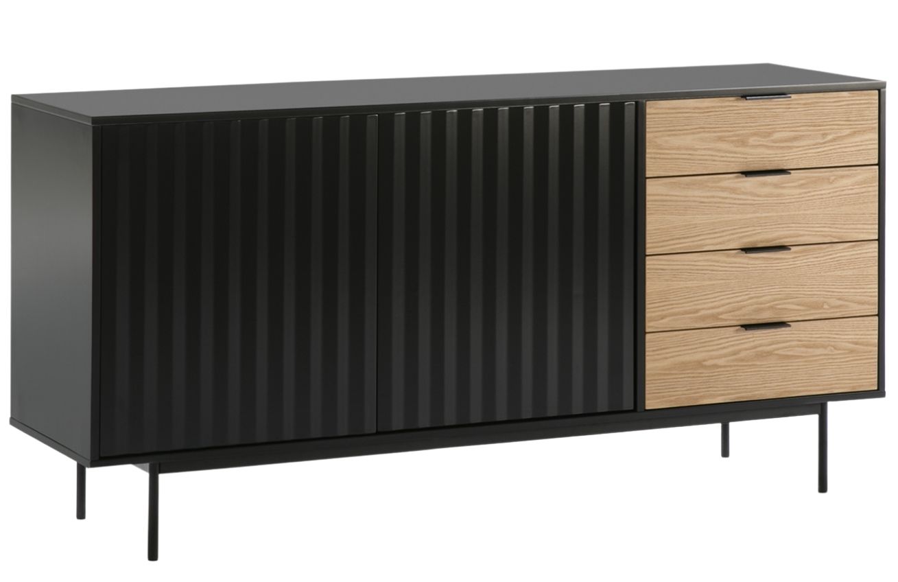 Černá lakovaná komoda Teulat Sierra 159 x 47 cm