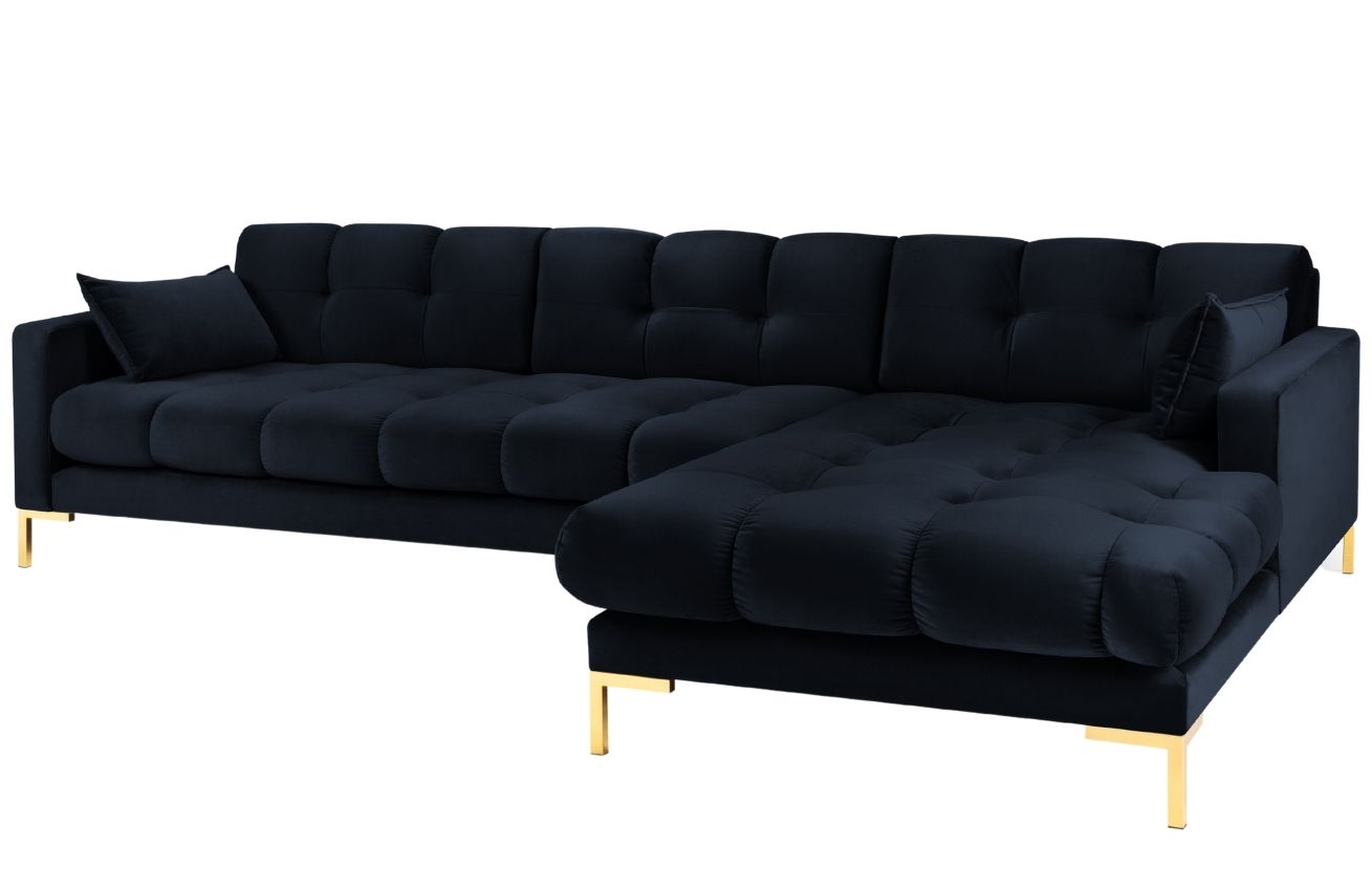 Micadoni Sametová rohová pohovka Mamaia 293 cm