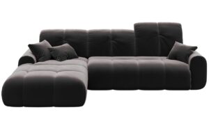 Devichy Sametová rohová pohovka Tous 290 cm