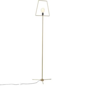 Nordic Design Zlatá kovová stojací lampa Jolita 177 cm