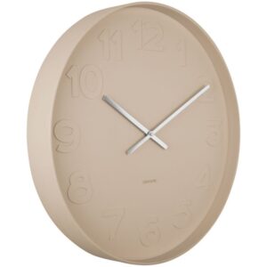 Present time Pískově hnědé kovové nástěnné hodiny Carissa 51 cm