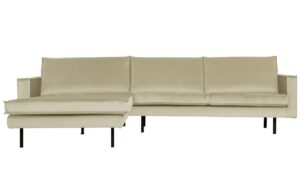 WOOOD Sametová rohová pohovka Raden 300 cm