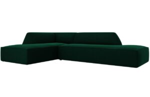 Micadoni Sametová rohová pohovka Ruby 273 cm