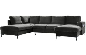 Miuform Sametová rozkládací pohovka Lofty Lilly 303 cm