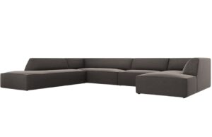 Micadoni Sametová rohová pohovka Ruby 366 cm