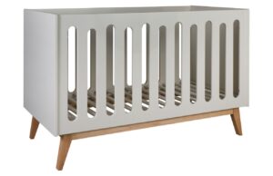 Béžová lakovaná dětská postýlka Quax Trendy 70 x 140 cm