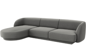 Micadoni Sametová rohová pohovka Miley 255 cm