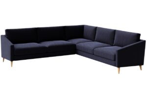 Ame Yens Sametová rohová pohovka Karoto 253 cm