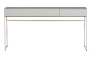 WOOOD Šedý borovicový toaletní stolek Grime 150 x 49 cm