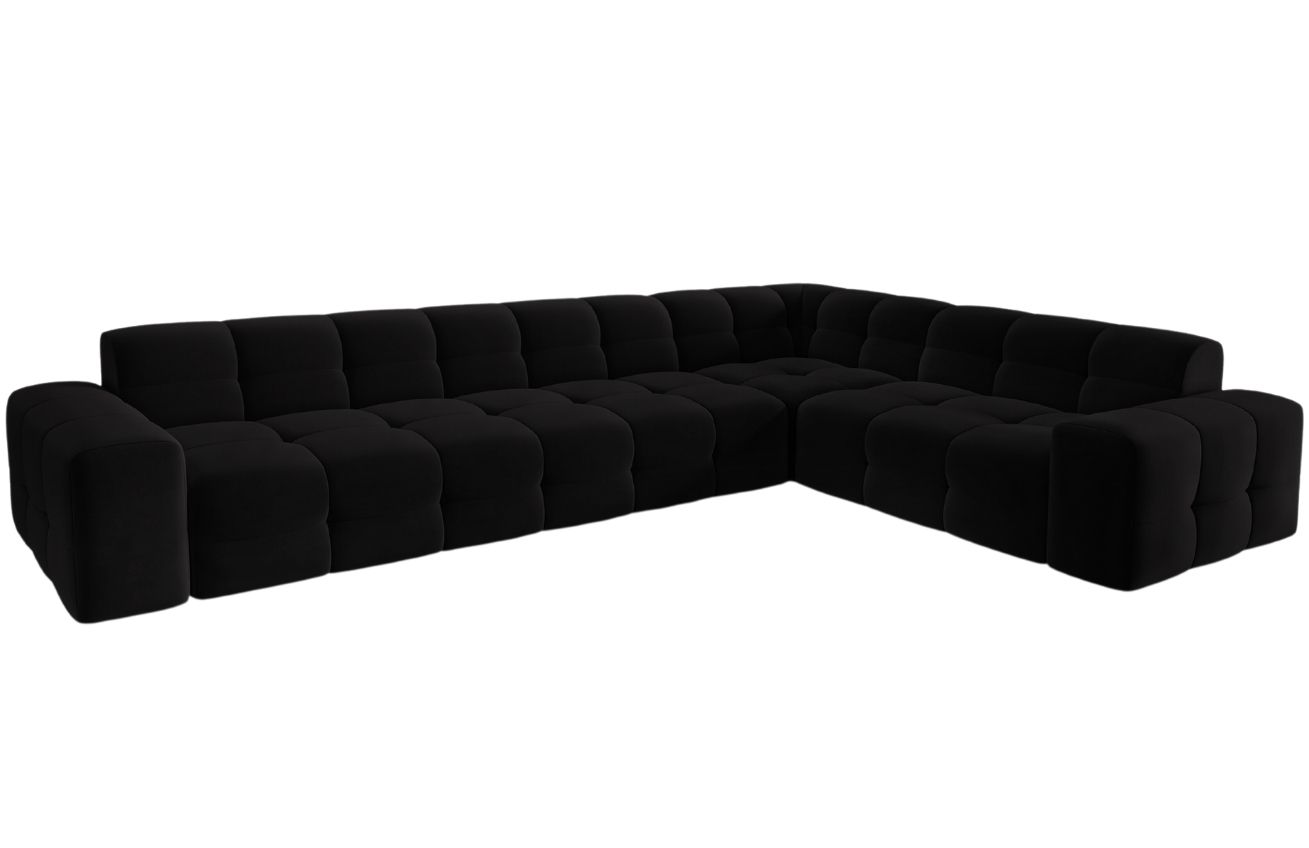 Micadoni Sametová rohová pohovka Kendal 332 cm