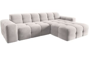 Micadoni Sametová rohová pohovka Kendal 256 cm