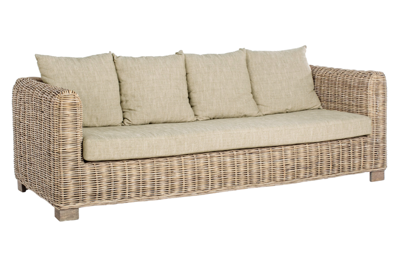 Bizzotto Ratanová zahradní pohovka s polštáři Fortaleza 210 cm