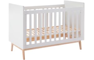 Bílá lakovaná dětská postýlka Marckeric Sidney 60 x 120 cm