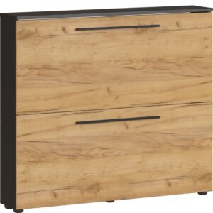 Germania Černý botník Wildomar 85 x 100 cm s dubovým dekorem