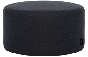 noo.ma Černý čalouněný puf Folk 50 cm