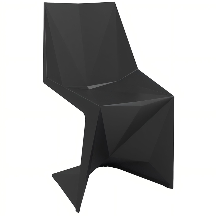 VONDOM Černá plastová jídelní židle VOXEL