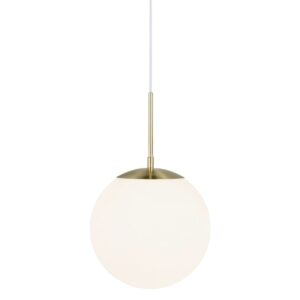 Nordlux Opálově bílé skleněné závěsné světlo Grant 25 cm