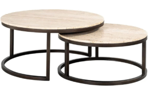 Richmond Set kamenných konferenčních stolků Avalon 85/70 cm