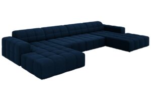 Cosmopolitan Design Sametová rohová pohovka Chicago 364 cm