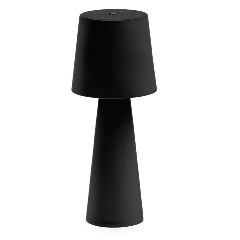 Černá kovová zahradní stolní LED lampa Kave Home Arenys S