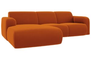 Windsor & Co Sametová rohová pohovka Lola 250 cm