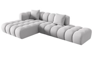 Windsor & Co Sametová rohová pohovka Halley 309 cm