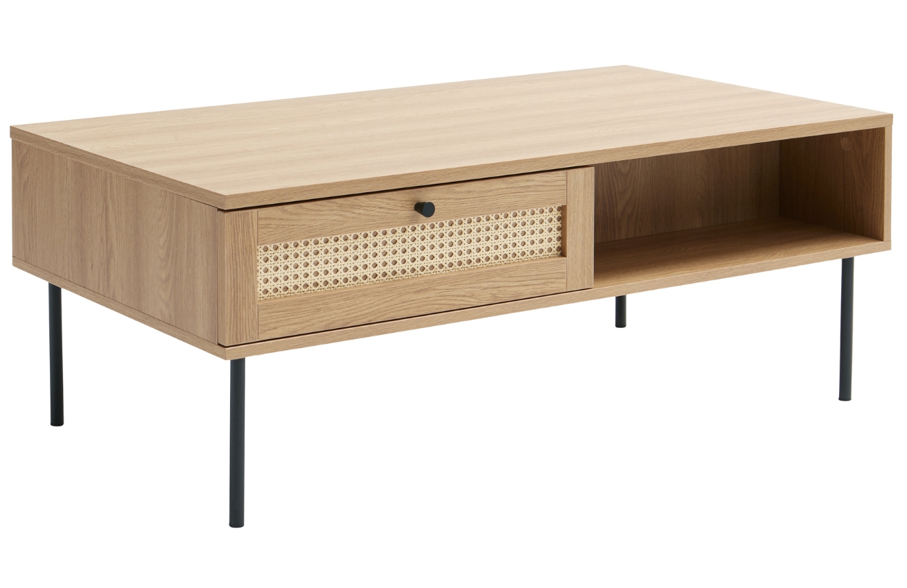 Unique Furniture Konferenční stolek Pensacola 110 x 60 cm s dubovým dekorem