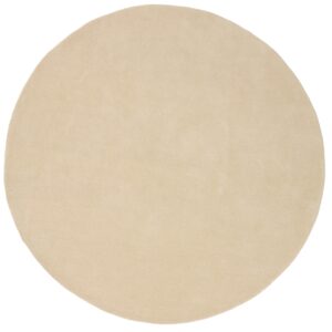 Jotex Béžový kulatý vlněný koberec ASIA 200 cm