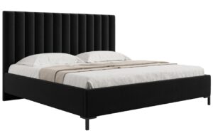 Micadoni Sametová postel Allison 160 x 200 cm s úložným prostorem