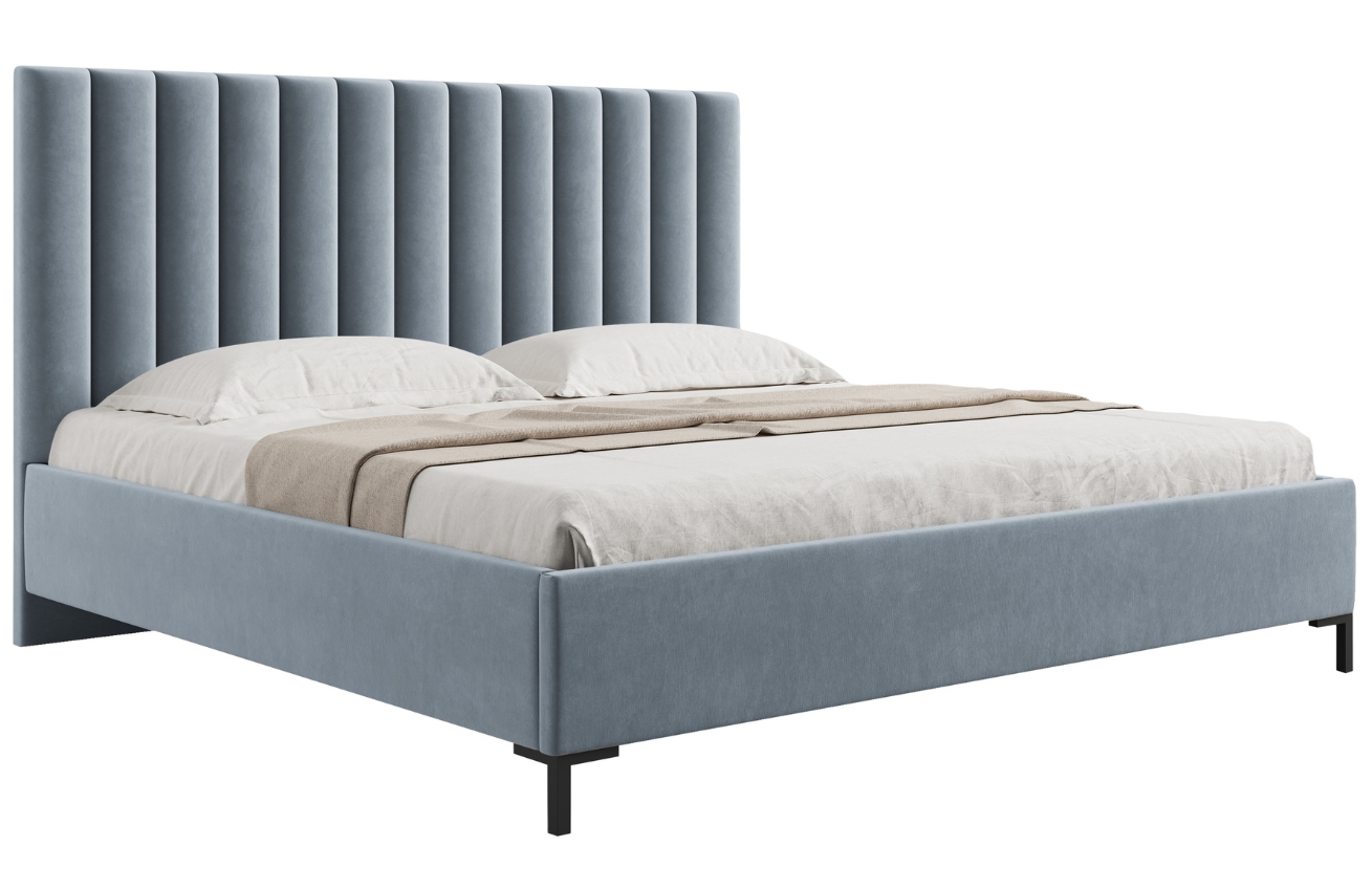 Micadoni Sametová postel Allison 180 x 200 cm s úložným prostorem
