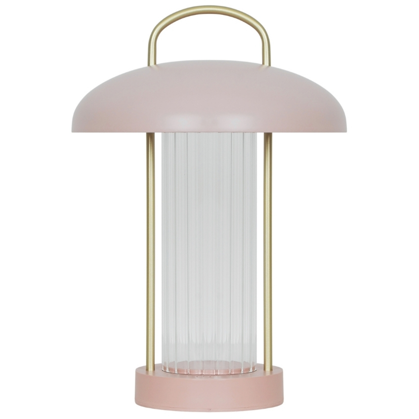 Nordlux Růžová kovová stolní LED lampa Mirano