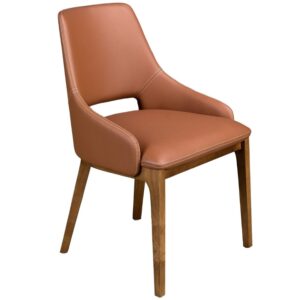 Hnědá koženková jídelní židle Angel Cerdá No. 4156