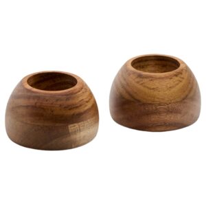 Set dvou dřevěných stojánků na vejce Kave Home Nukha