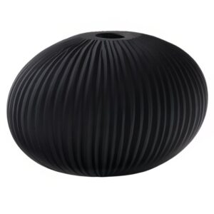 Šedá skleněná váza Kave Home Nivra 15 cm