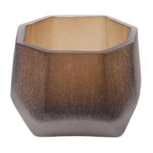 Hnědá skleněná váza Kave Home Terrava 11 cm