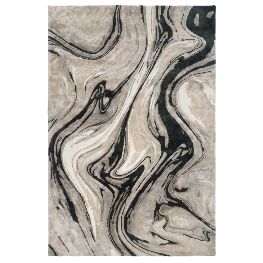 Fargotex Černo-béžový koberec Blur 200 x 300 cm