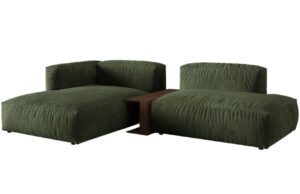 Micadoni Sametová rohová pohovka Martina 285 cm