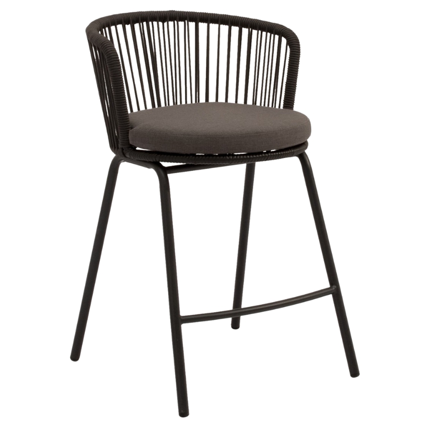 Somcasa Antracitová kovová barová židle Pierre 64