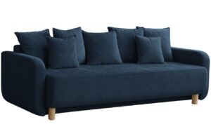 Micadoni Modrá rozkládací pohovka Elen 231 cm