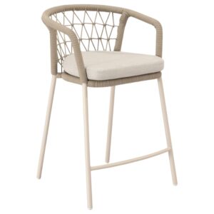 Somcasa Béžová kovová barová židle Edwin 65 cm