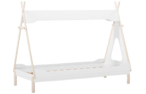 Marckeric Bílá dřevěná dětská postel Nora 90 x 190 cm