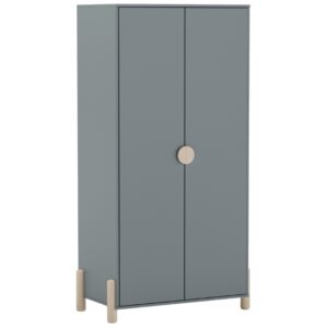 Marckeric Šedozelená dřevěná dětská skříň Enola 92