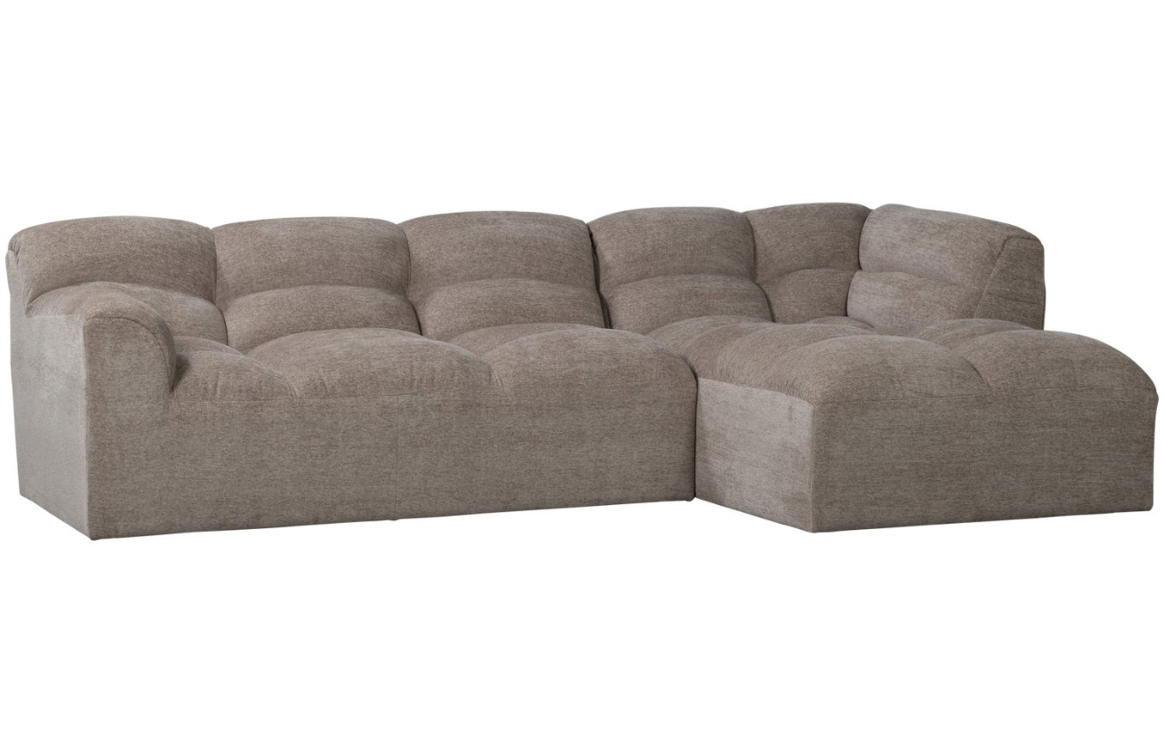 WOOOD Béžovošedá rohová pohovka Tibas 280 cm