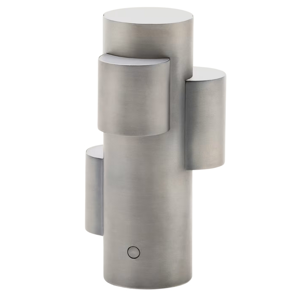 Kave Home Světle šedá kovová nabíjecí LED lampa Adrina